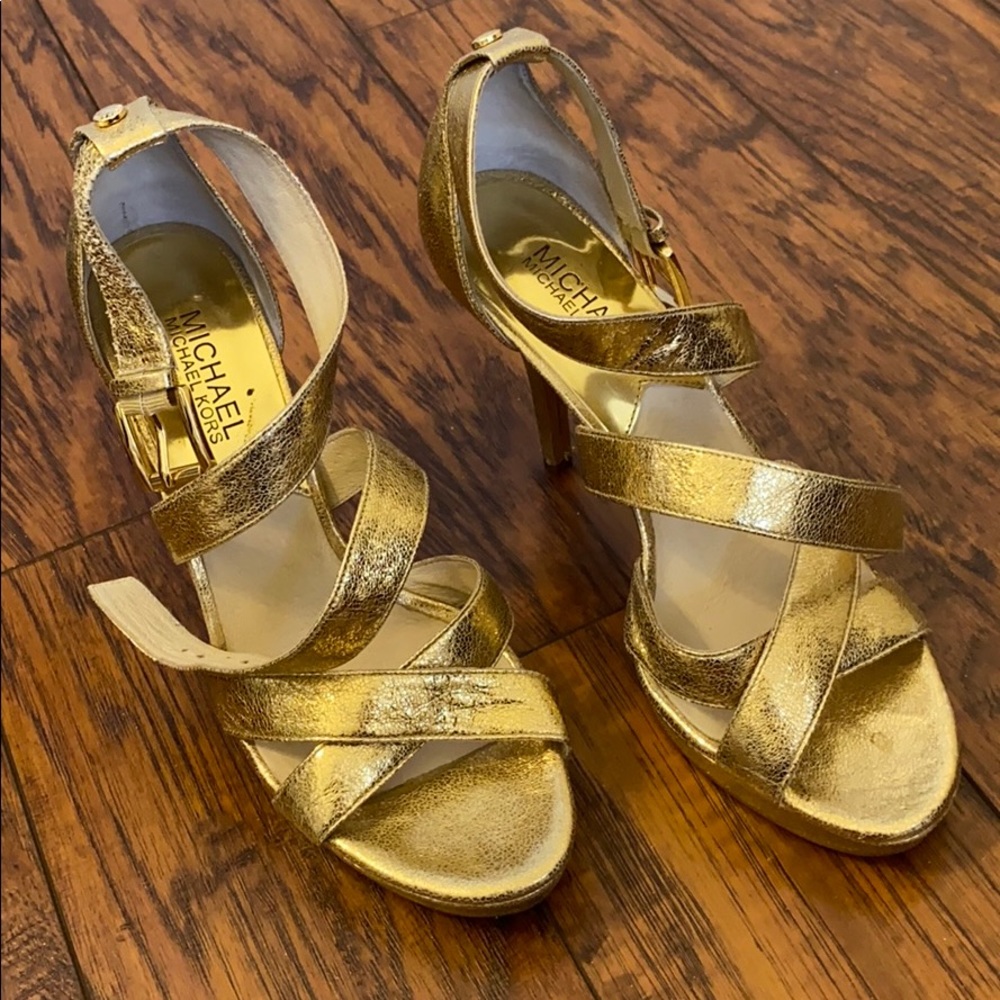 Gold Michael kors heels